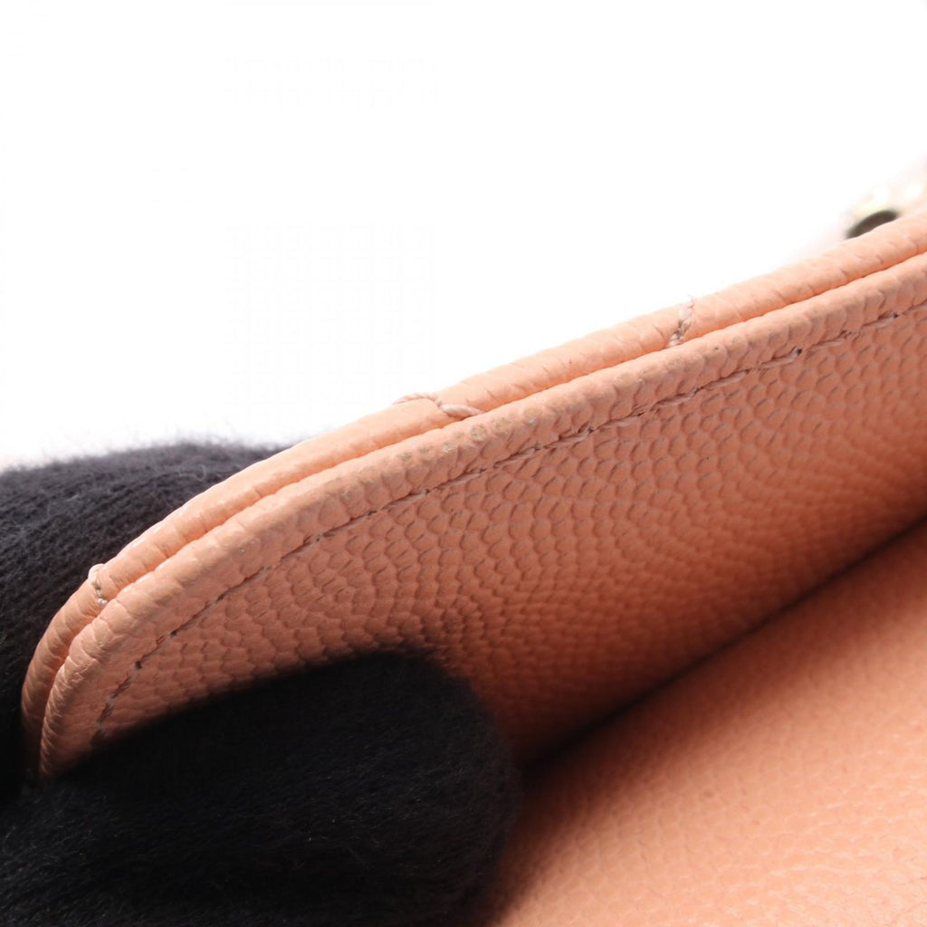 Chanel Shoulder Bag Quilted Small Flap Salmon Pink Caviar Leather Chain — view 9