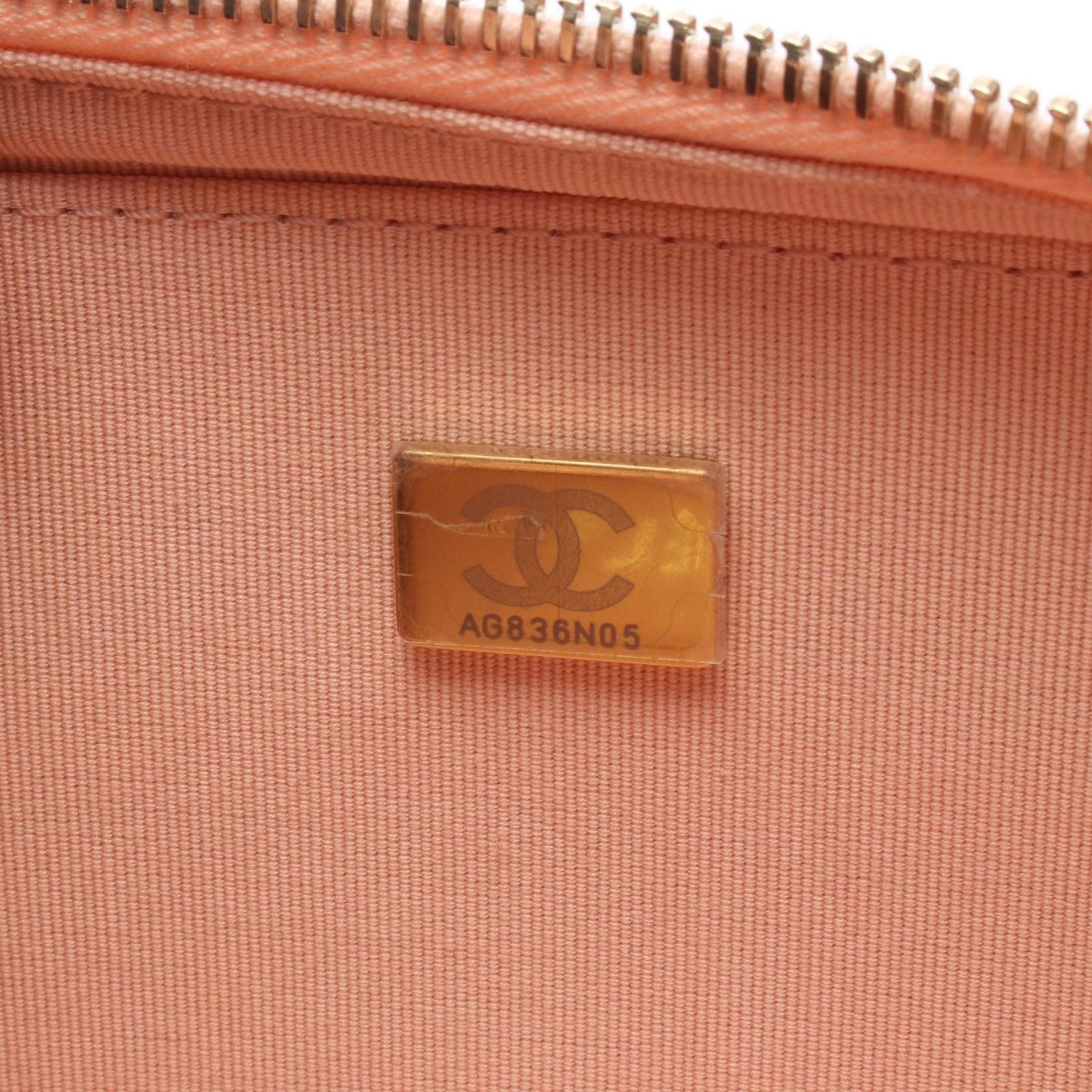 Chanel Shoulder Bag Quilted Small Flap Salmon Pink Caviar Leather Chain — view 5