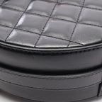 Chanel Handbag Quilted Round Chain Shoulder Black Leather — view 8