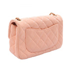 Chanel Shoulder Bag Mini Quilted 20 Salmon Pink Lambskin Mini Chain — view 2