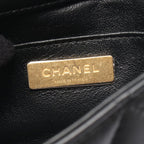 Chanel Shoulder Bag Quilted Black Lambskin Crystal Coco Mini Chain — view 4