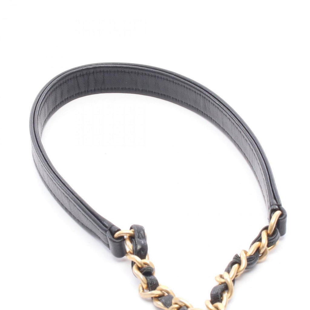 Chanel Shoulder Bag Quilted Black Lambskin Crystal Coco Mini Chain — view 7