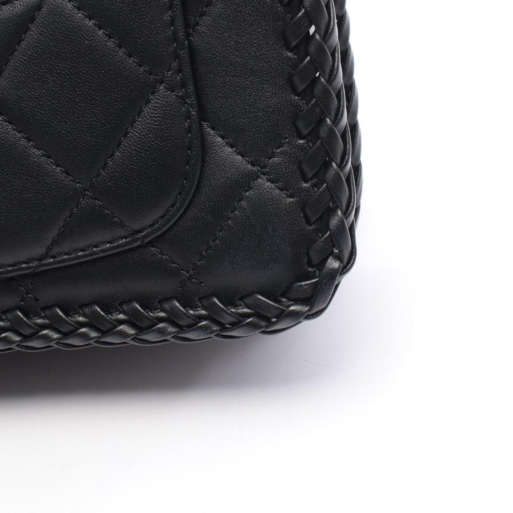 Chanel Shoulder Bag Quilted Full Flap Black Leather Chain — view 9