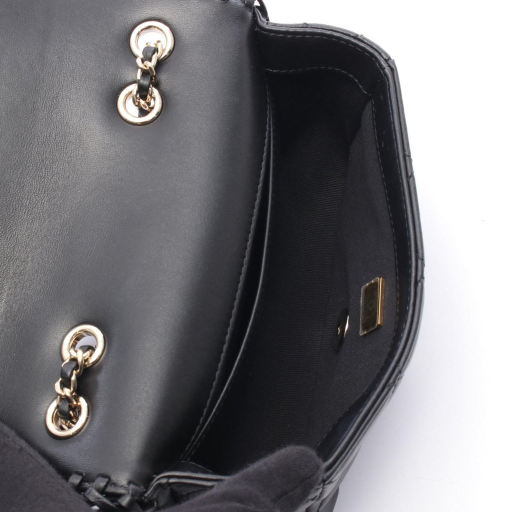 Chanel Shoulder Bag Quilted Full Flap Black Leather Chain — view 3