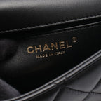 Chanel Shoulder Bag Quilted Full Flap Black Leather Chain — view 4