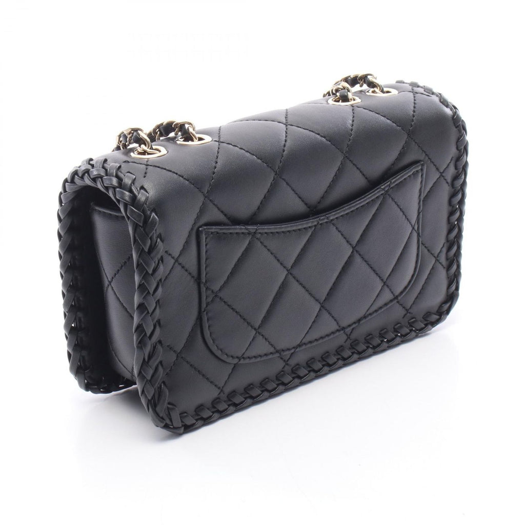 Chanel Shoulder Bag Quilted Full Flap Black Leather Chain — view 2