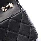 Chanel Shoulder Bag Quilted Full Flap Black Leather Chain — view 7