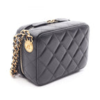 Chanel Shoulder Bag Quilted Mini Black Caviar Leather — view 2
