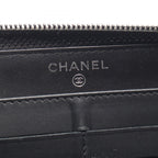 Chanel Round Wallet CC Logo Black Caviar Leather CC — view 5