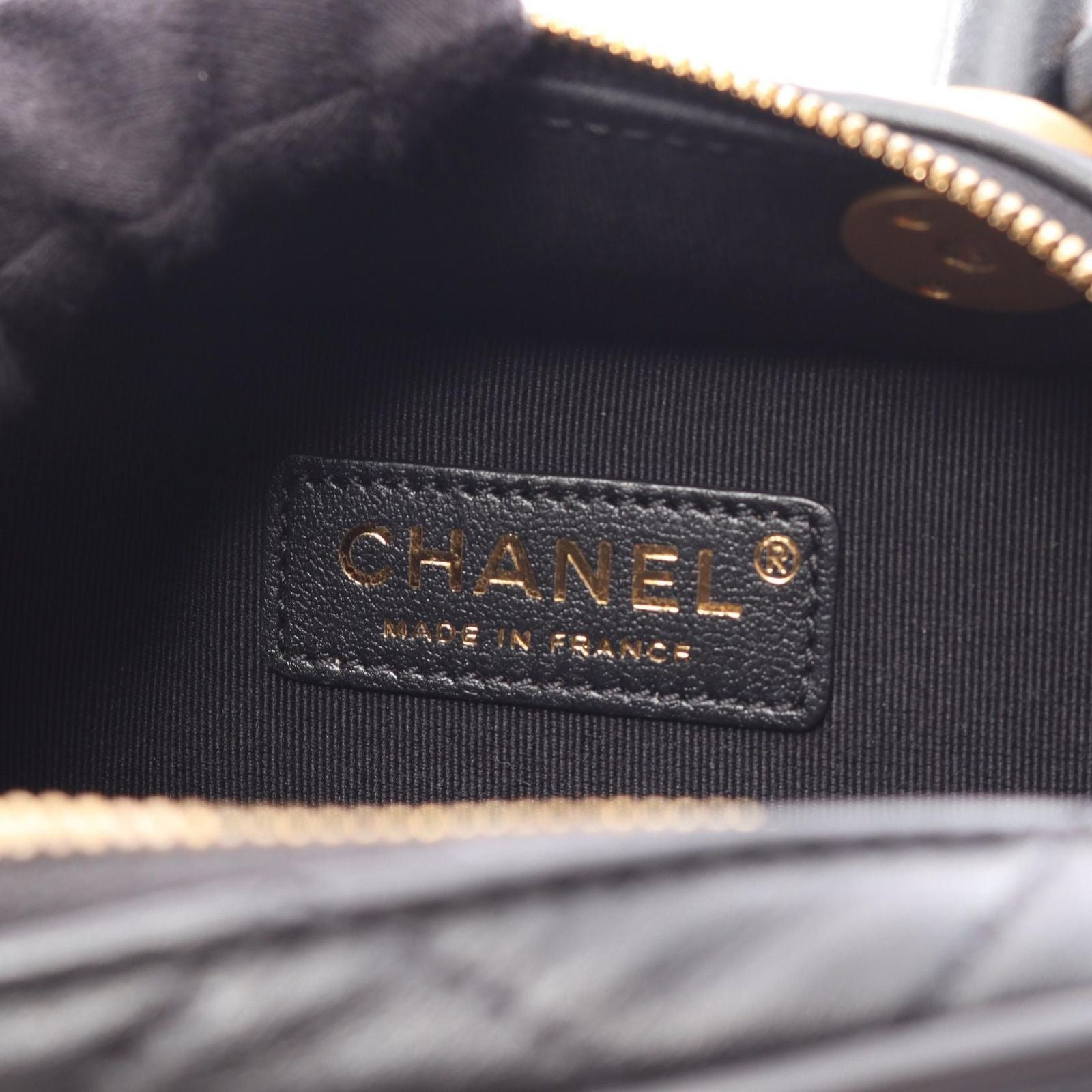Chanel Shoulder Bag Quilted Mini Bowling 2-Way Black Lambskin — view 4