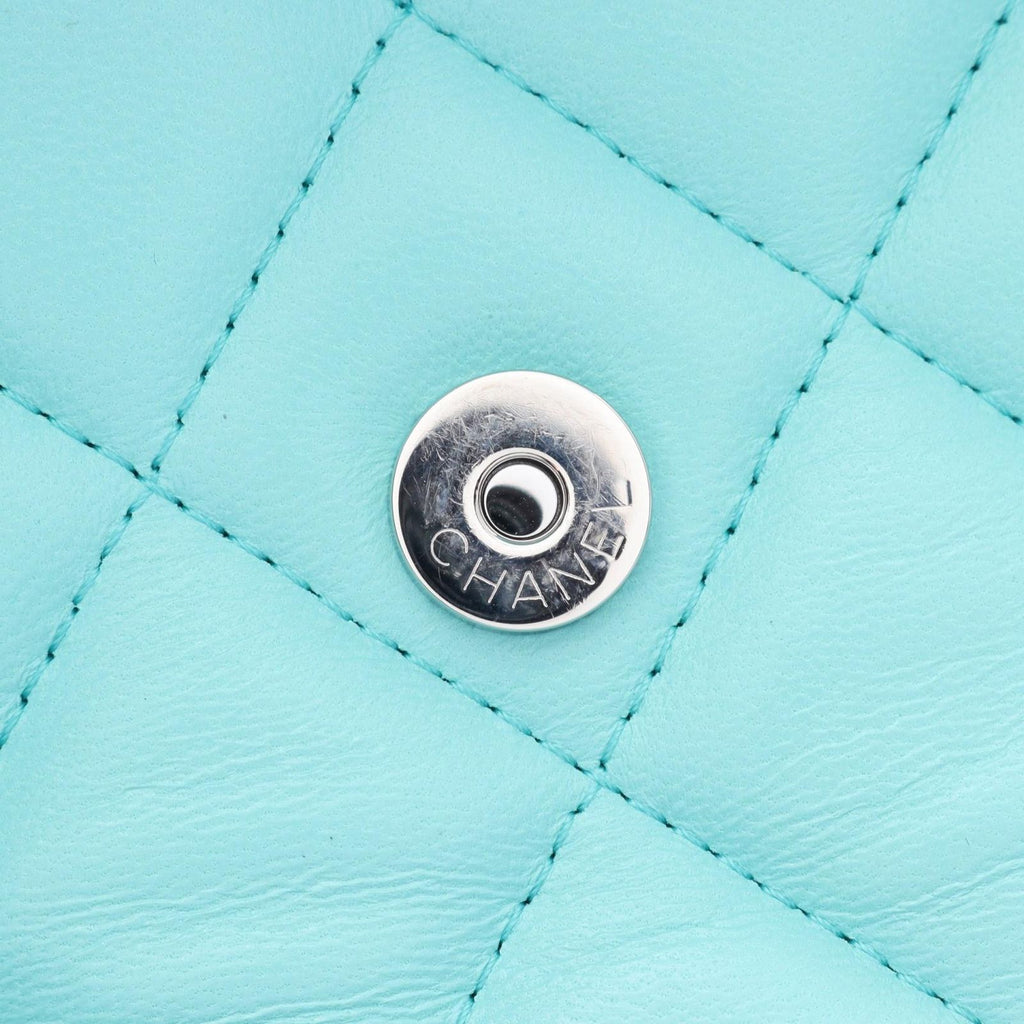 Chanel Shoulder Bag Matelasse Cobalt Blue Lambskin Chain Wallet — view 7