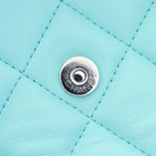 Chanel Shoulder Bag Matelasse Cobalt Blue Lambskin Chain Wallet — view 7