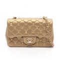 Chanel Shoulder Bag Mini Quilted 20 Gold Leather Mini Icon Charm Chain