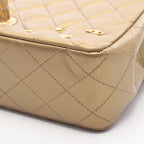 Chanel Shoulder Bag Mini Quilted 20 Gold Leather Mini Icon Charm Chain — view 8