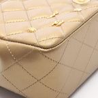 Chanel Shoulder Bag Mini Quilted 20 Gold Leather Mini Icon Charm Chain — view 7