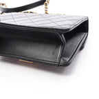 Chanel Shoulder Bag Quilted Black Lambskin Mini Chain — view 9