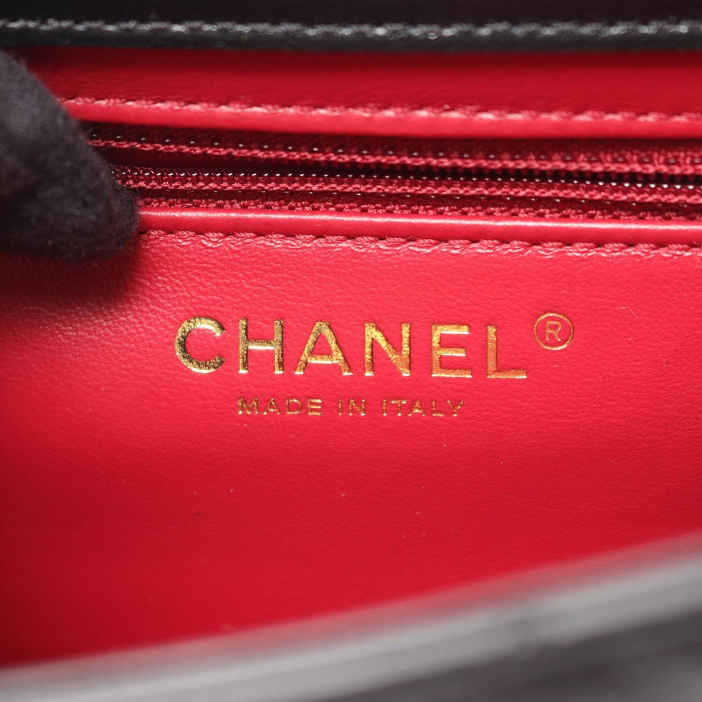 Chanel Shoulder Bag Quilted Black Lambskin Mini Chain — view 4