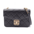 Chanel Shoulder Bag Quilted Black Lambskin Mini Chain