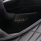 Chanel Shoulder Bag Mini Flap Quilted Black Lambskin Small Chain — view 4