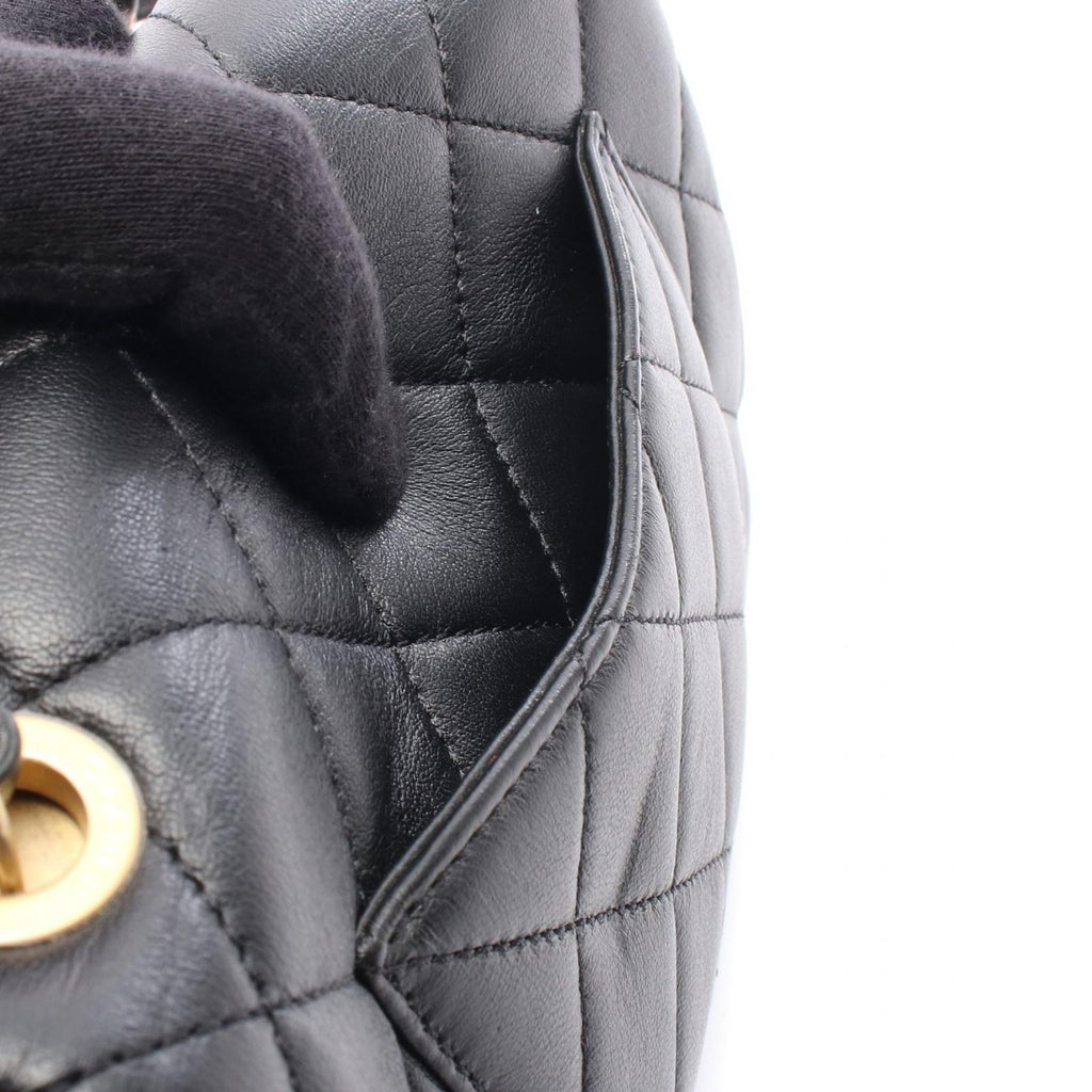 Chanel Shoulder Bag Mini Flap Quilted Black Lambskin Small Chain — view 6