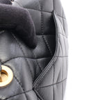 Chanel Shoulder Bag Mini Flap Quilted Black Lambskin Small Chain — view 6