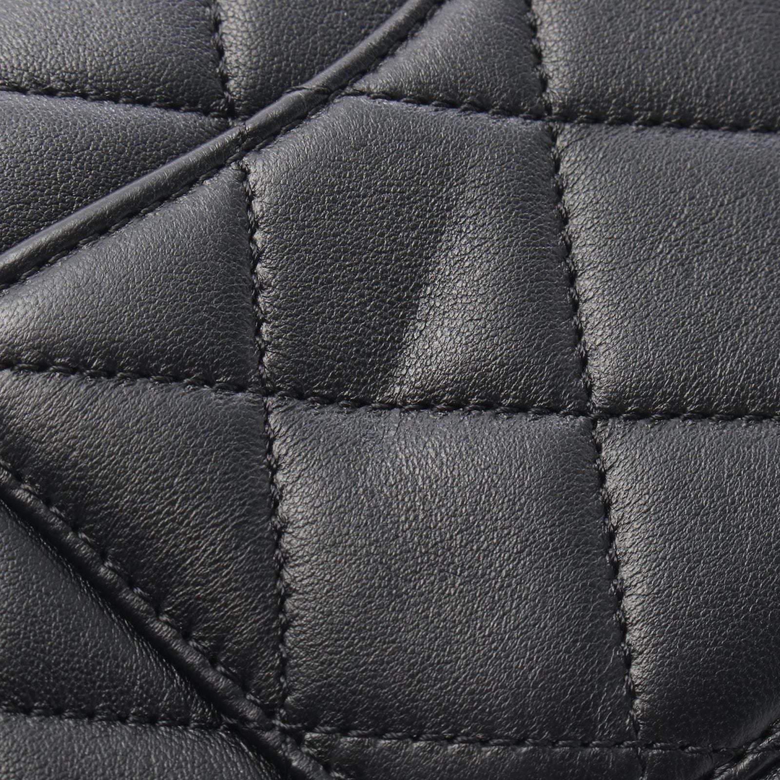 Chanel Shoulder Bag Mini Flap Quilted Black Lambskin Small Chain — view 7