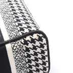 Dior Handbag Lady D-lite Mini Houndstooth 2-Way White Black Canvas Lady Dior — view 5