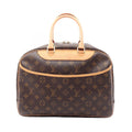 Louis Vuitton Handbag Deauville Bowling Vanity Monogram Canvas Leather