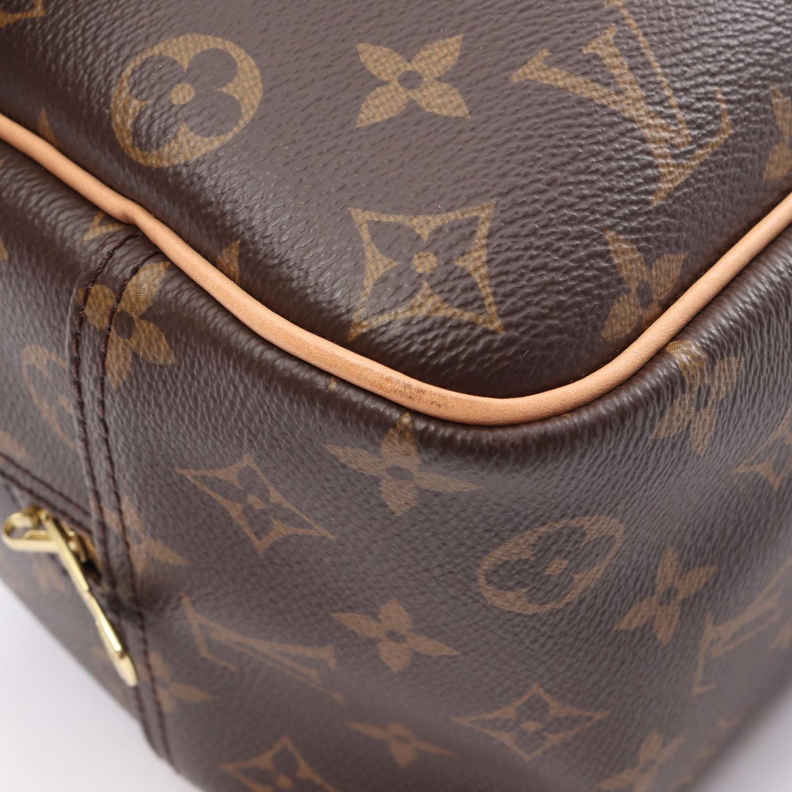 Louis Vuitton Handbag Deauville Bowling Vanity Monogram Canvas Leather — view 8