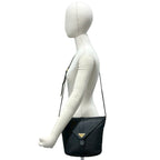 Saint Laurent Vintage Logo Leather Mini Shoulder Bag Black — view 2