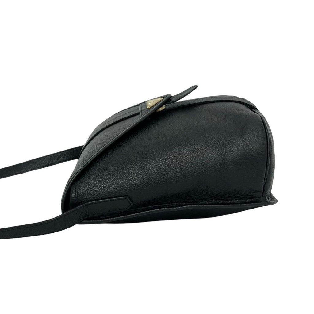 Saint Laurent Vintage Logo Leather Mini Shoulder Bag Black — view 5