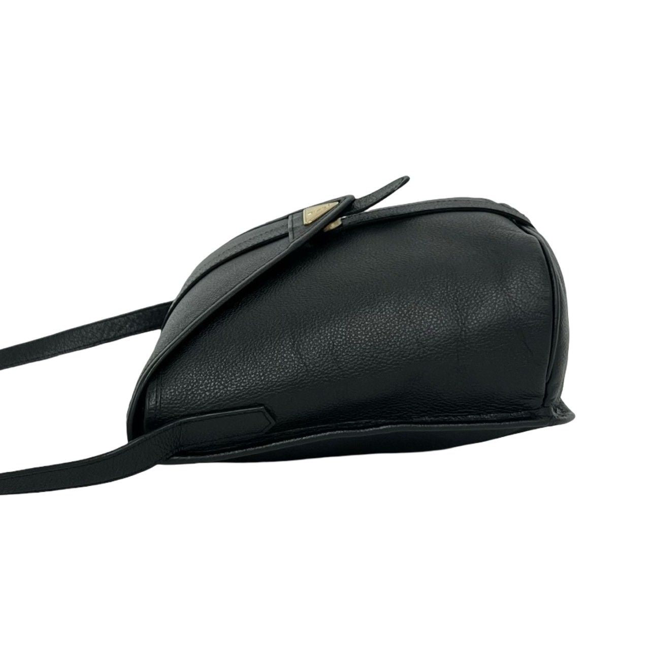 Saint Laurent Vintage Logo Leather Mini Shoulder Bag Black — view 5