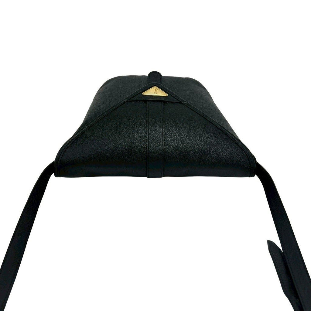 Saint Laurent Vintage Logo Leather Mini Shoulder Bag Black — view 4
