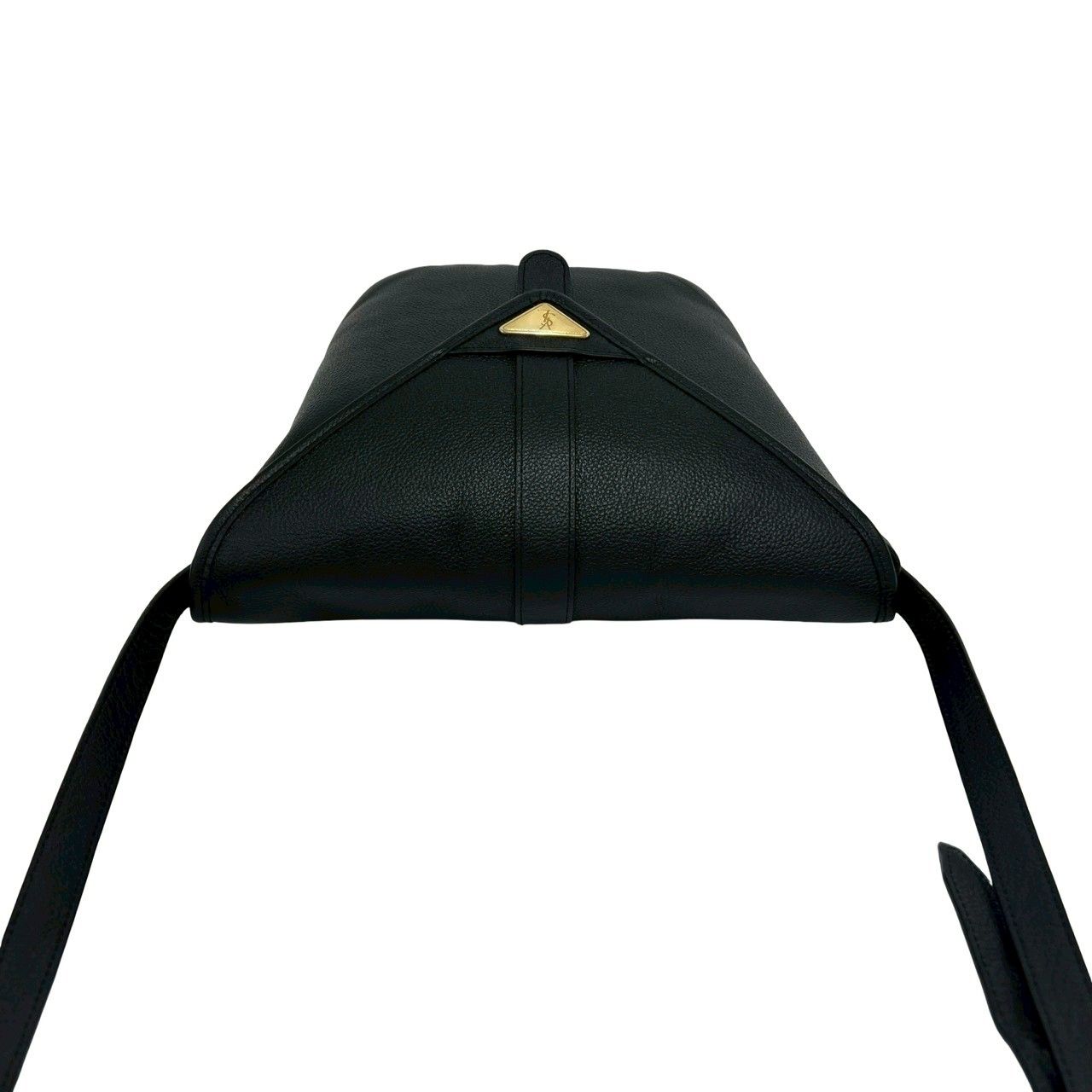 Saint Laurent Vintage Logo Leather Mini Shoulder Bag Black — view 4