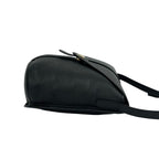 Saint Laurent Vintage Logo Leather Mini Shoulder Bag Black — view 6