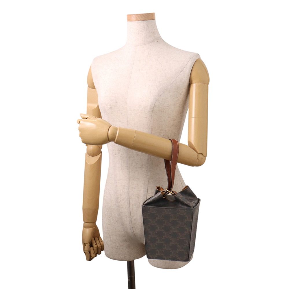 Celine Handbag Triomphe Strap Box Leather — view 4