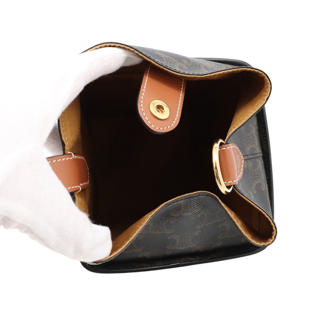 Celine Handbag Triomphe Strap Box Leather — view 5