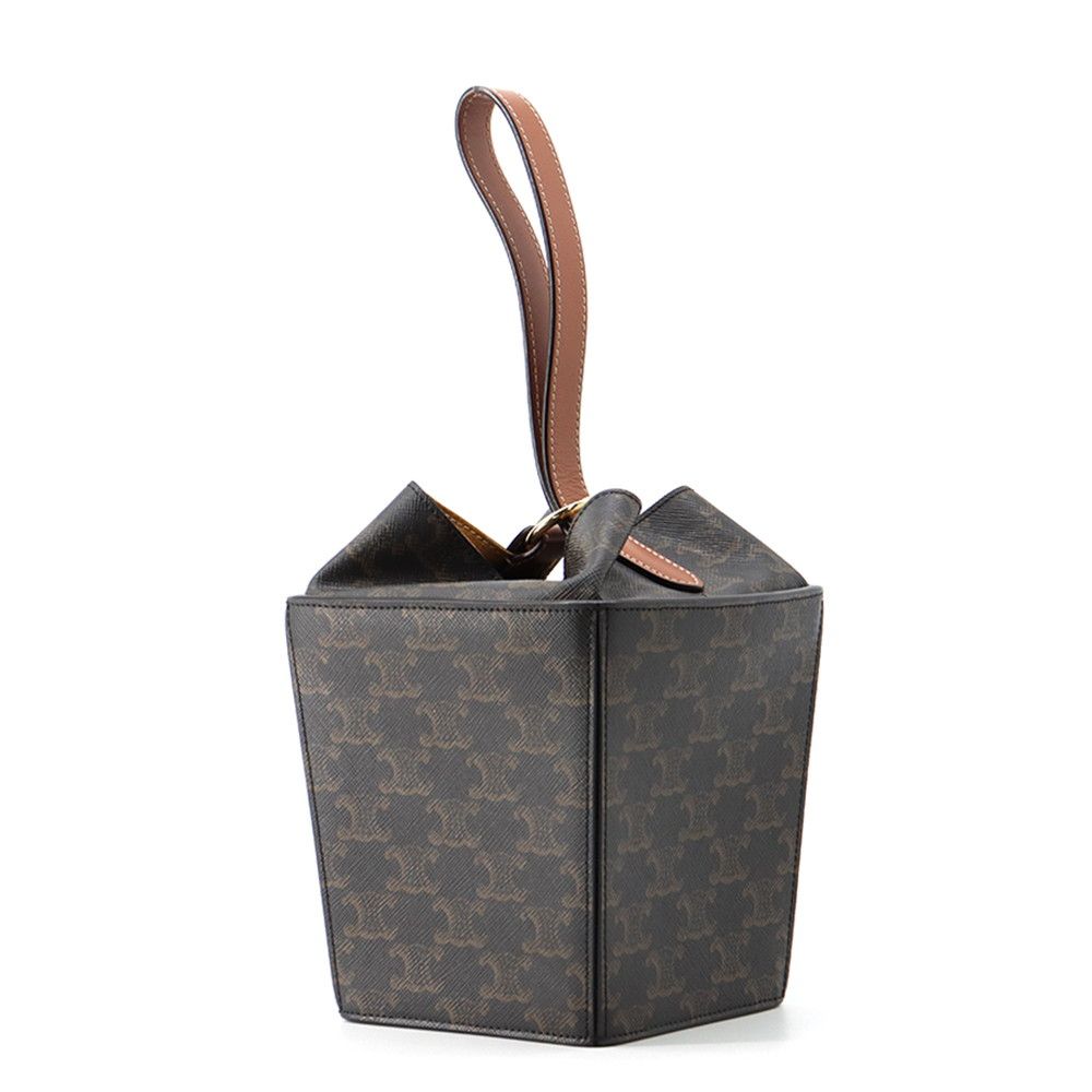 Celine Handbag Triomphe Strap Box Leather — view 2