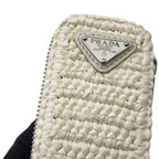 Prada Shoulder Bag Triangle Raffia White — view 9
