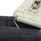 Prada Shoulder Bag Triangle Raffia White — view 6
