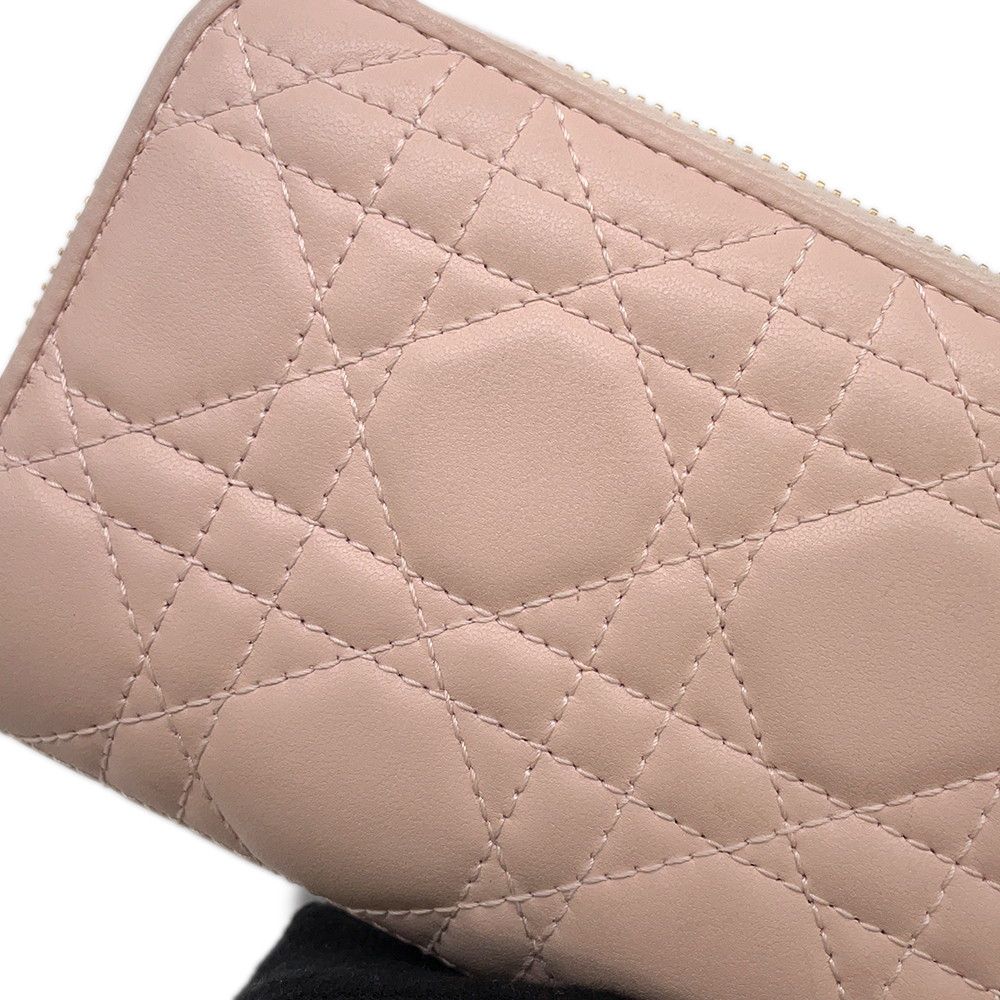 Dior Wallet Cannage Lady Voyageur Lambskin Handbag — view 5