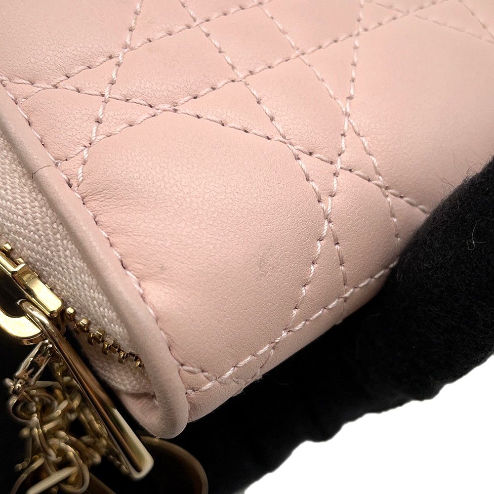 Dior Wallet Cannage Lady Voyageur Lambskin Handbag — view 7