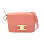 Celine Shoulder Bag Teen Triomphe Coral Orange Leather