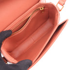 Celine Shoulder Bag Teen Triomphe Coral Orange Leather — view 3