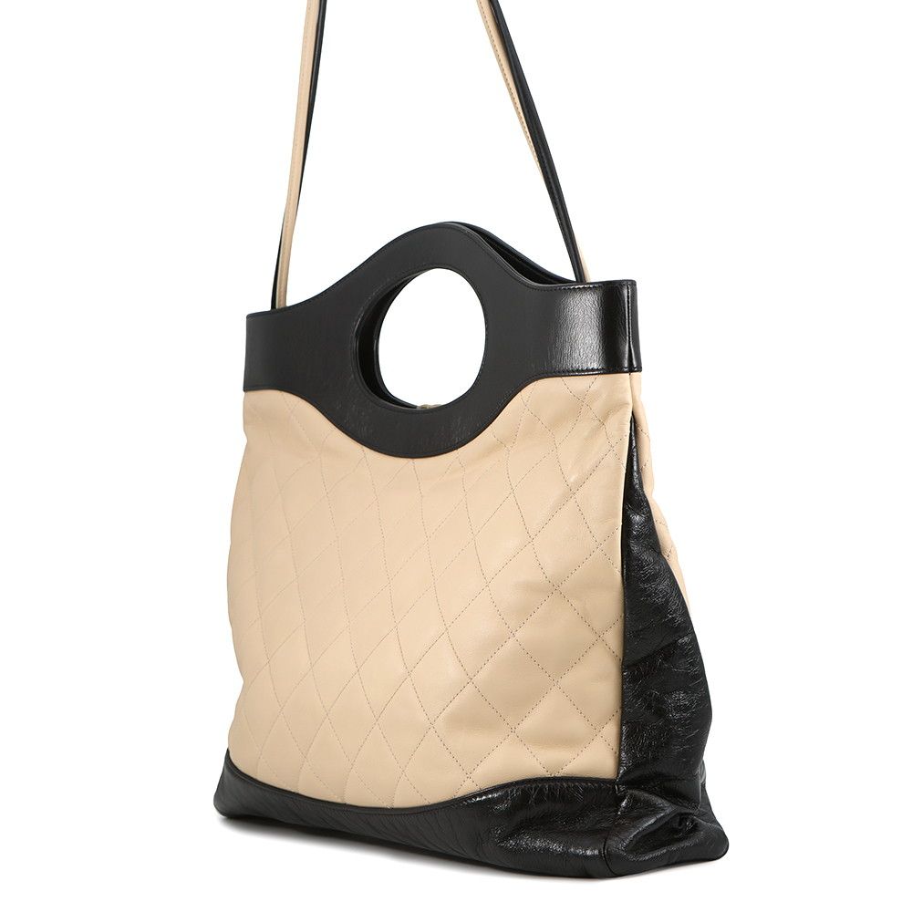 Chanel Quilted CC Logo 31 Large 2-Way Shoulder Bag Black — view 2