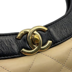 Chanel Quilted CC Logo 31 Large 2-Way Shoulder Bag Black — view 9