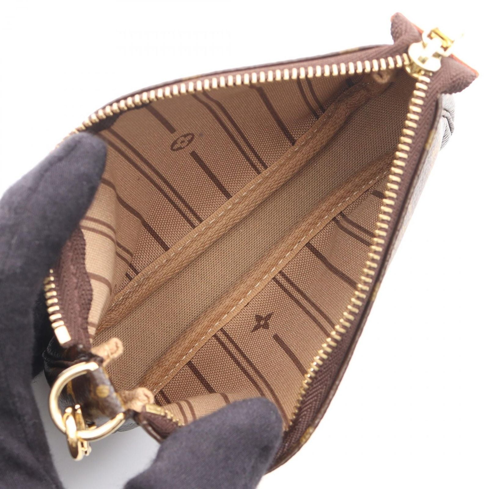 Louis Vuitton Handbag Mini Pochette Accessoire Monogram T&b Canvas Leather T&b — view 3