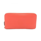 Hermes Round Wallet Azap Silk in Long Rose Texas Leather