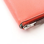 Hermes Round Wallet Azap Silk in Long Rose Texas Leather — view 6