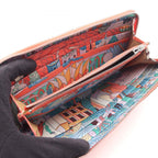 Hermes Round Wallet Azap Silk in Long Rose Texas Leather — view 3